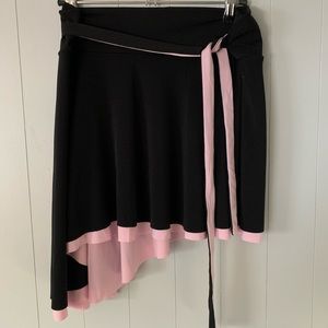 Black & Pink Y2K Low Rise Mini Skirt
